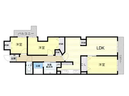 ビクトリアコート夙川(3LDK/2階)の間取り写真