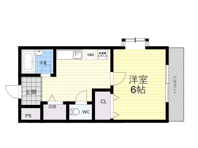 ステラハウス23(1K/3階)の間取り写真