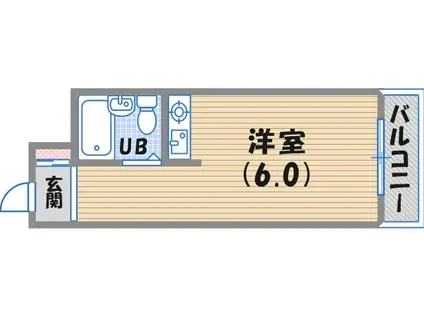 ダイドーメゾン甲子園口(ワンルーム/4階)の間取り写真