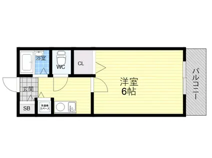 リバーサイド仁川(1K/1階)の間取り写真