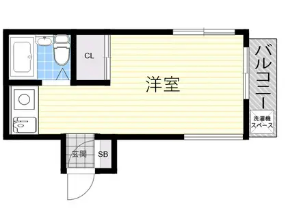 メゾンモナムール(ワンルーム/2階)の間取り写真