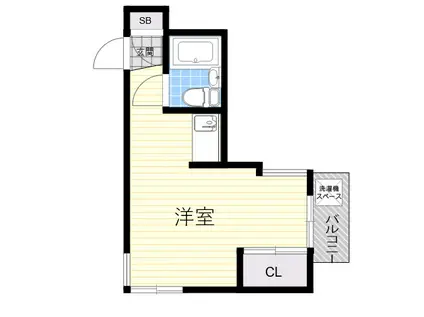 メゾンモナムール(ワンルーム/3階)の間取り写真