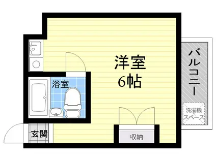 丸橋ハイム(ワンルーム/3階)の間取り写真