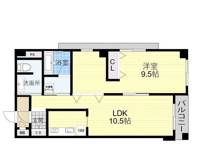 KOSHIENGUCHI HOUSE(1LDK/3階)の間取り写真