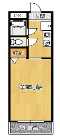 ハイツコンフォート(1K/2階)の間取り写真