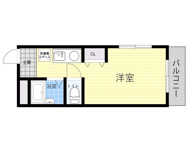 ハイツコンフォート(ワンルーム/2階)の間取り写真