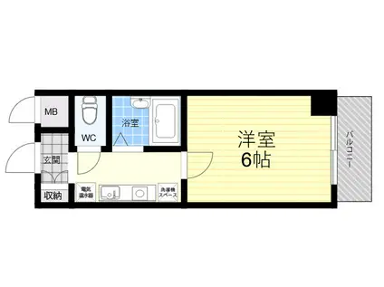 サンホームズ内山(1K/4階)の間取り写真