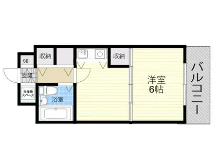 ルモンド西宮(1DK/5階)の間取り写真