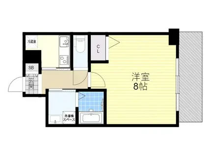 ノース昭和(1K/2階)の間取り写真