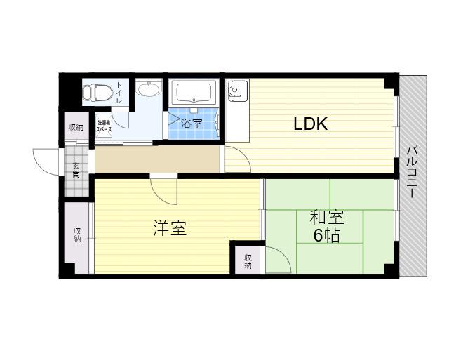メゾン甲子園トキワ(2LDK/2階)の間取り写真