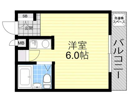 パラッツオニッセイ(ワンルーム/2階)の間取り写真