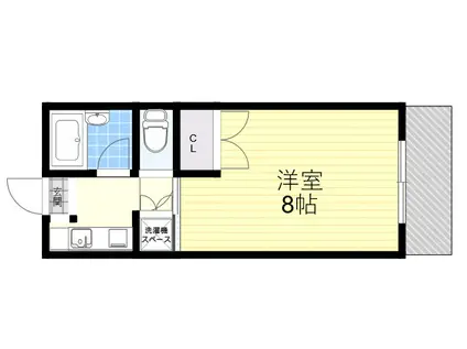 エルヴィゴール西宮北口(1K/3階)の間取り写真