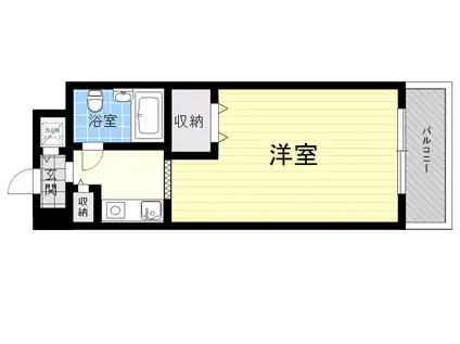 瑠璃甲東園(ワンルーム/4階)の間取り写真