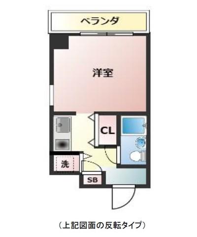 瑠璃甲東園(ワンルーム/4階)の間取り写真
