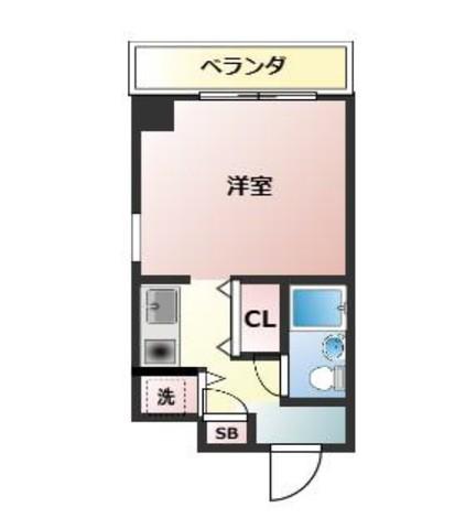 瑠璃甲東園(ワンルーム/5階)の間取り写真