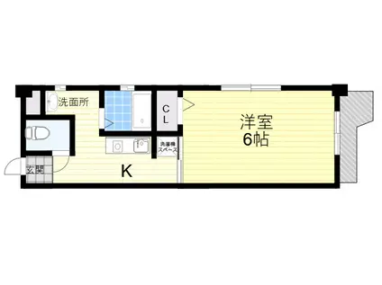 KSCOURT夙川(1K/4階)の間取り写真