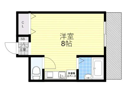 アム-ルコート(ワンルーム/2階)の間取り写真