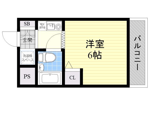 辻マンション(1K/2階)の間取り写真