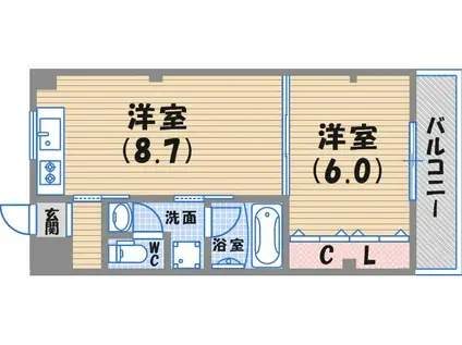 MAISON DE PAPA(1LDK/3階)の間取り写真