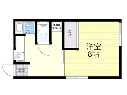 水田ハイツ(1DK/2階)の間取り写真
