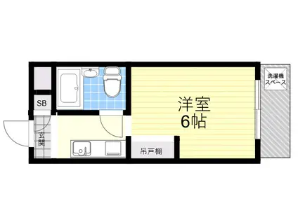 メゾンドアヴニール(ワンルーム/4階)の間取り写真