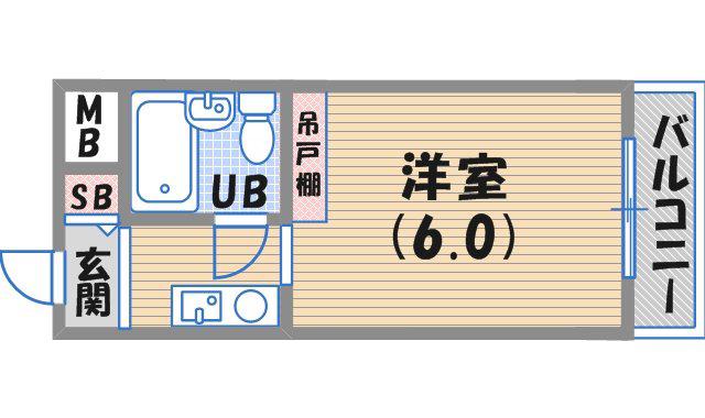 メゾンドアヴニール(ワンルーム/3階)の間取り写真