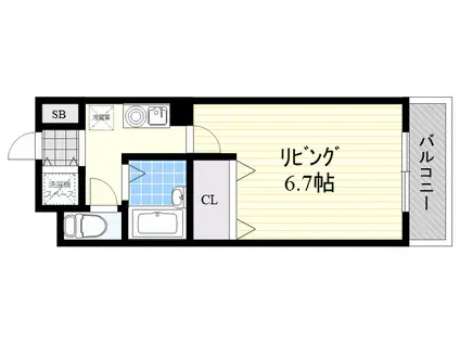 COLLECTION甲東園(1K/3階)の間取り写真