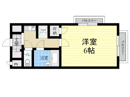 チェリーハイム河原(ワンルーム/3階)の間取り写真