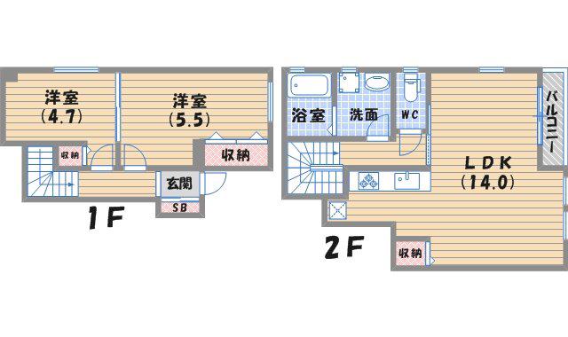 セレッソバージェ(2LDK)の間取り写真