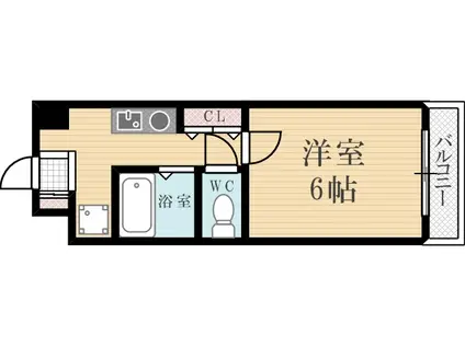 CLIMB(1K/3階)の間取り写真