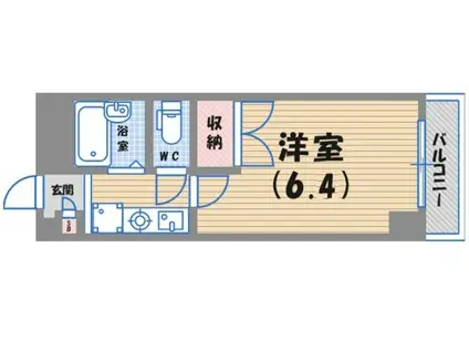 西宮SKYハイツ(1K/2階)の間取り写真