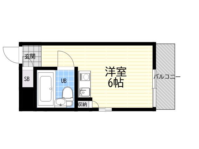 ダイドーメゾン甲東園Ⅱ(ワンルーム/1階)の間取り写真