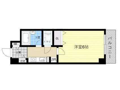 サテライトビル(1K/3階)の間取り写真