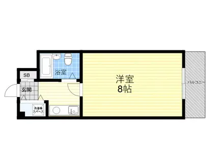 西北チェリー(1K/3階)の間取り写真