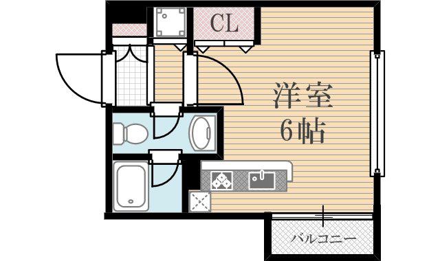ブリストル(ワンルーム/3階)の間取り写真