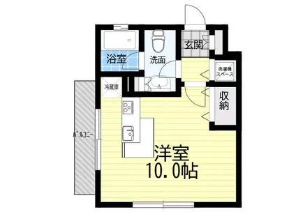 ブリストル(ワンルーム/1階)の間取り写真