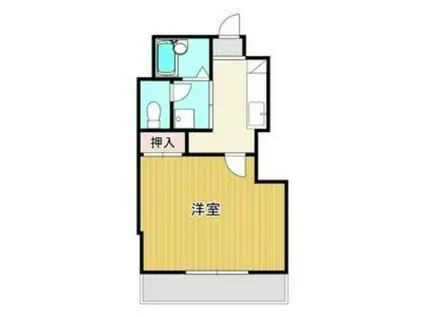 バーンホフ北口(1K/1階)の間取り写真