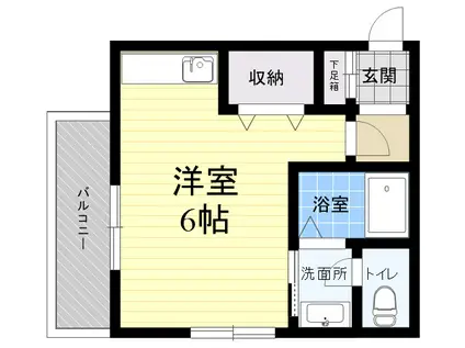 キャンファー門戸(ワンルーム/2階)の間取り写真