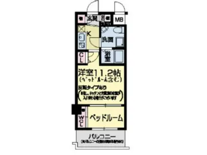 セレニテ甲子園(1DK/3階)の間取り写真