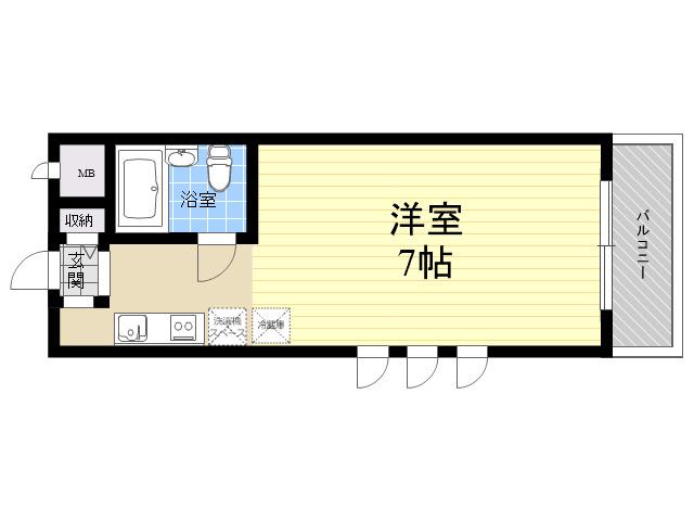 パンプランテ甲子園(1K/3階)の間取り写真