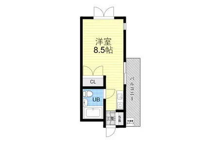 レッドサンイケヤⅢ(ワンルーム/3階)の間取り写真