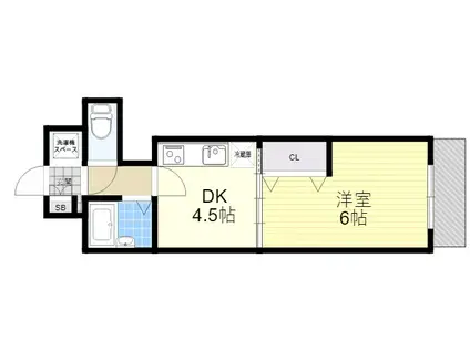 ベルメゾン西宮(1DK/3階)の間取り写真