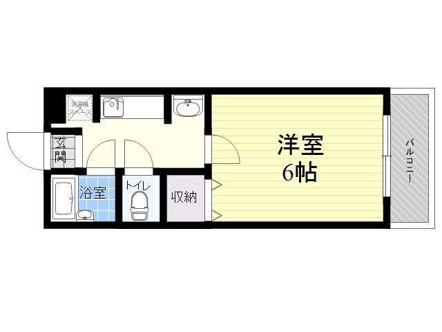 ステラハウスⅤ(1K/1階)の間取り写真