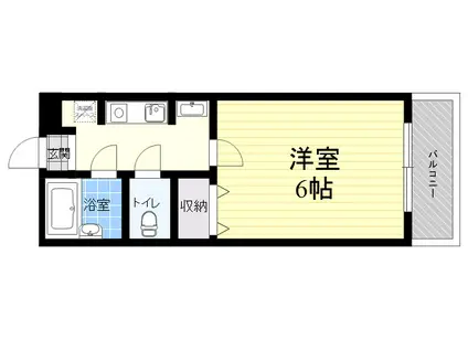 アーバンジャングルプレース174S(1K/1階)の間取り写真