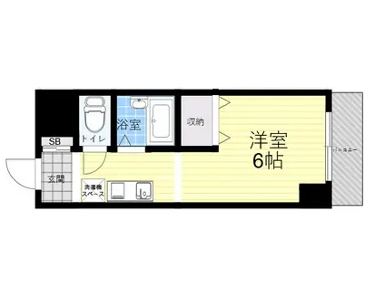 ハイツ北口(1K/3階)の間取り写真