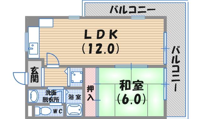 LAPIS(1LDK/3階)の間取り写真