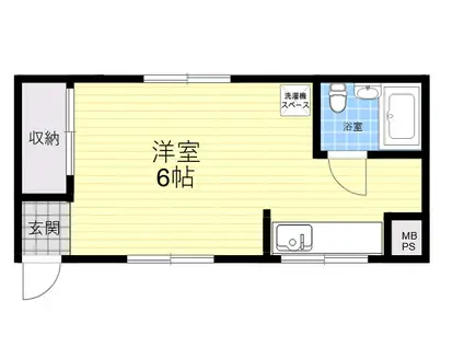 摂陽ハイツ(ワンルーム/1階)の間取り写真