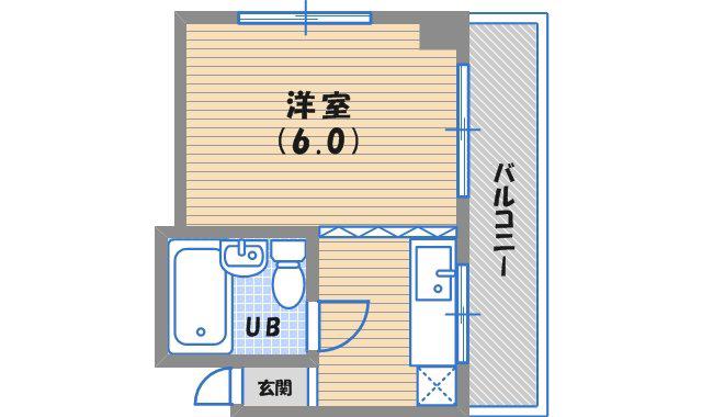 クラブメゾン甲子園ウエスト(1K/3階)の間取り写真