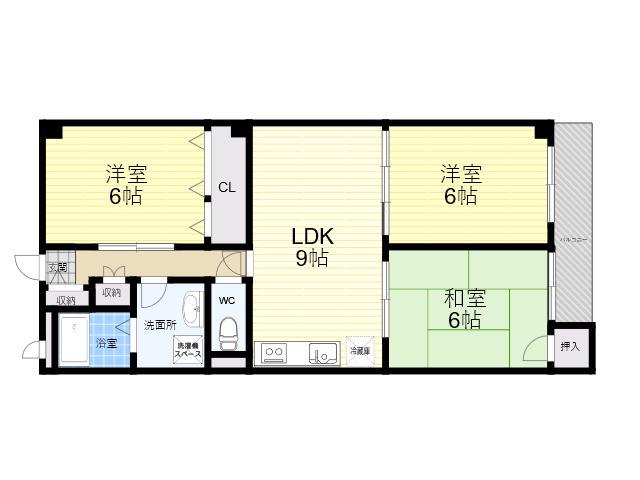 アネックス大森(3LDK/3階)の間取り写真