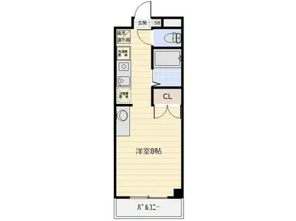 SEMPRE VITA甲東園(ワンルーム/2階)の間取り写真